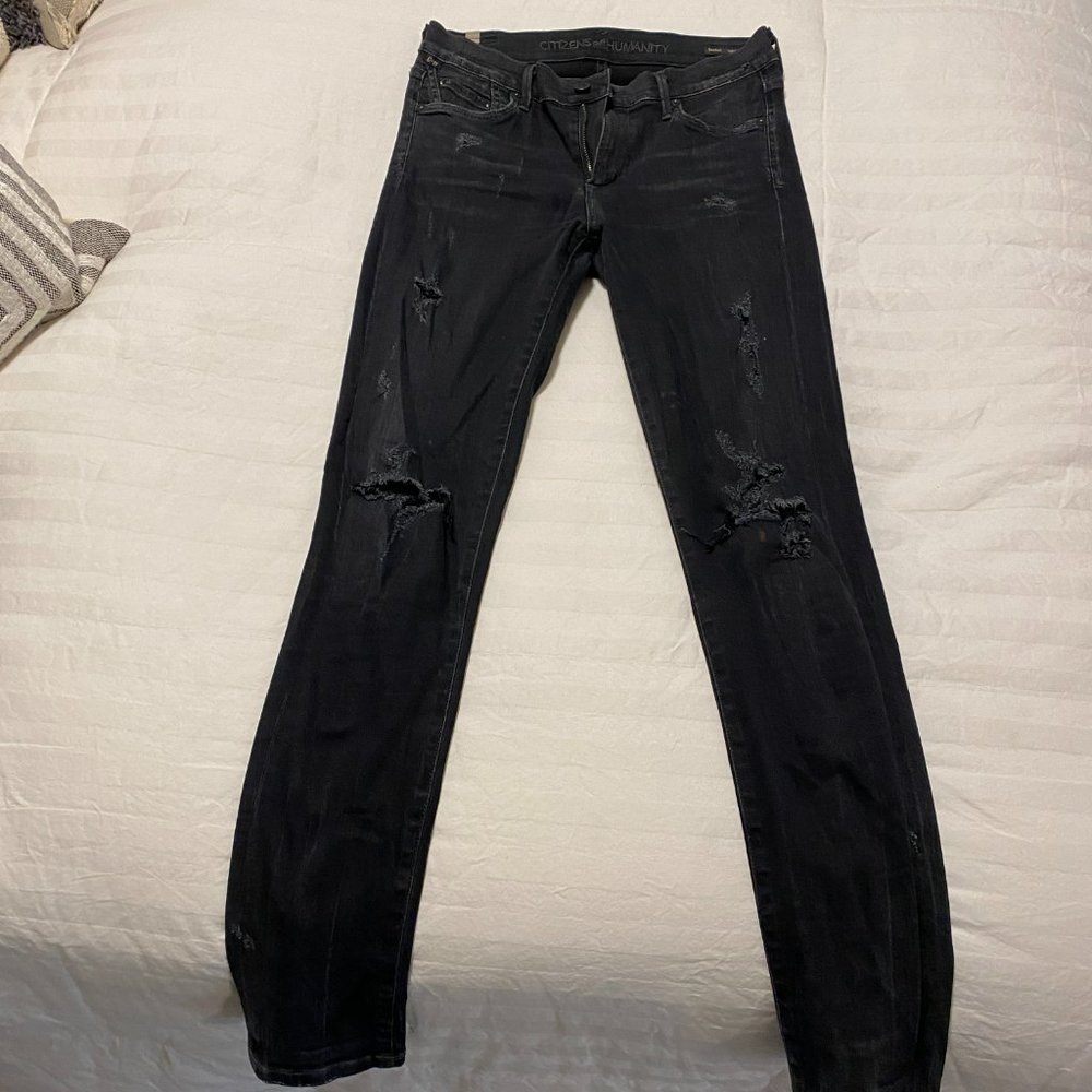 Citizens of Humanity High Rise Black Skinny Jeans